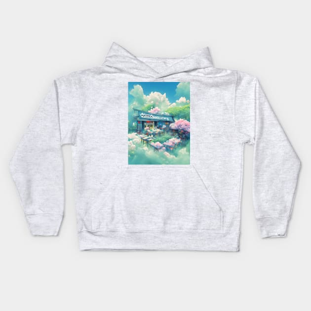 Japanese Cute High Tea Cafe Hopping Coffee Treats Lofi Chilling Hiphop Lover Kids Hoodie by DaysuCollege